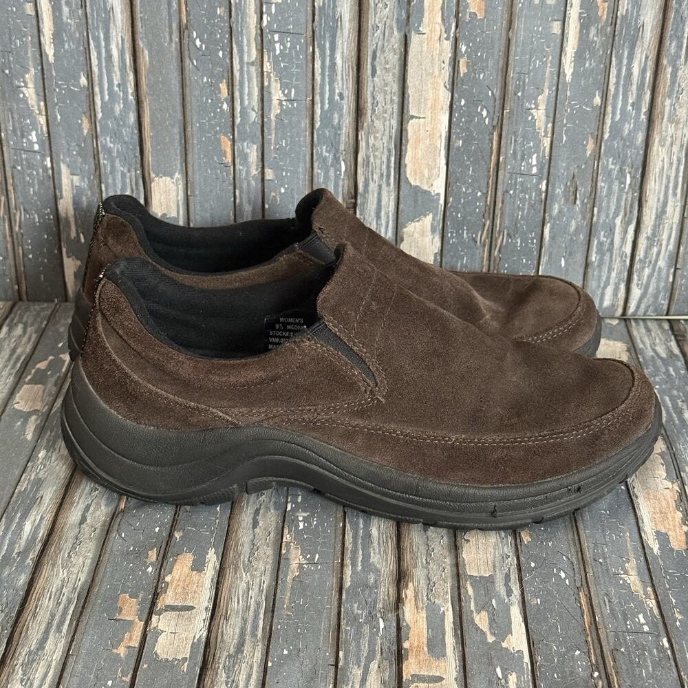 LL BEAN Women's All Weather Brown Suede Shoes Moccasins Outdoors 9.5